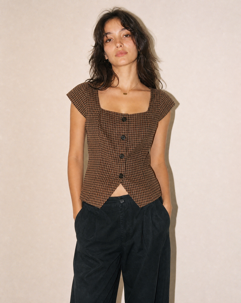 Diana Gingham Top