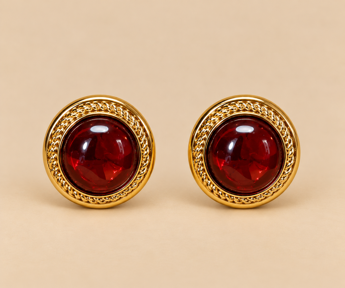 Elizabeth Garnet Studs