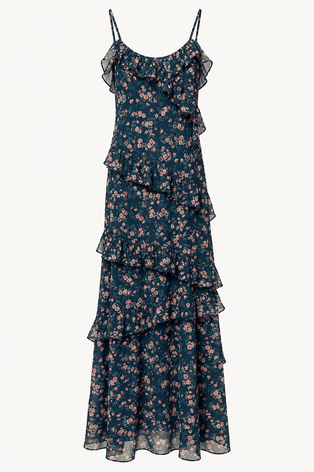 Marina Lucia Ruffle Maxi Dress