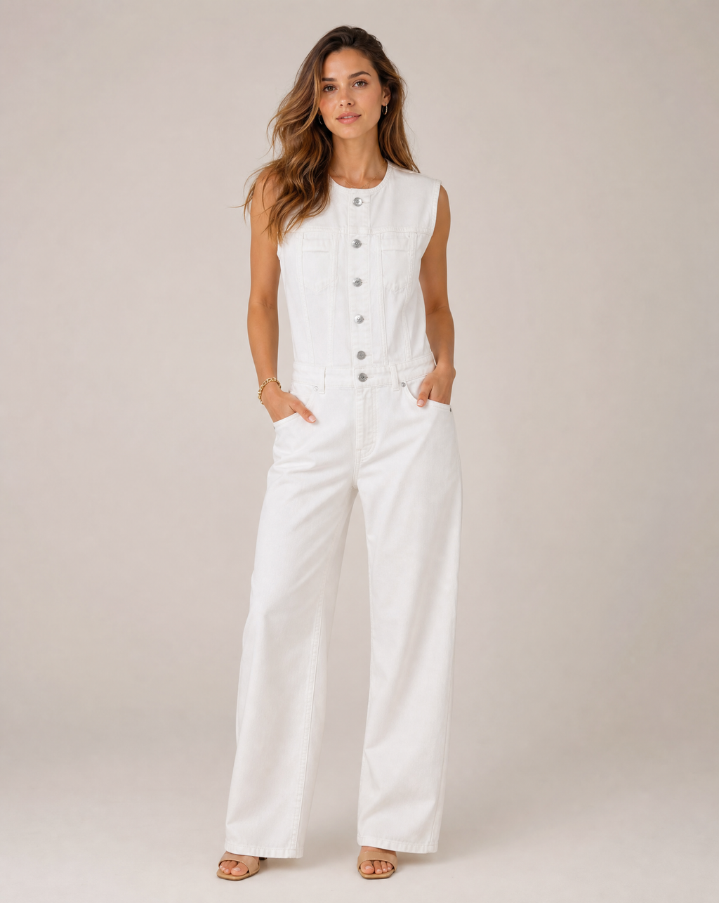 Nilly off White Denim Jumpsuit