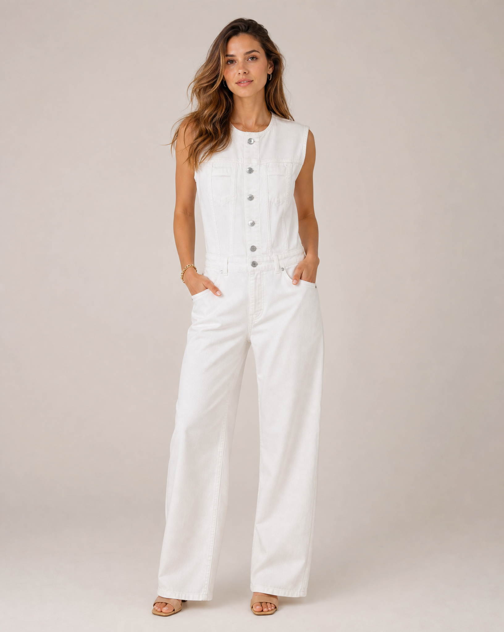 Nilly off White Denim Jumpsuit