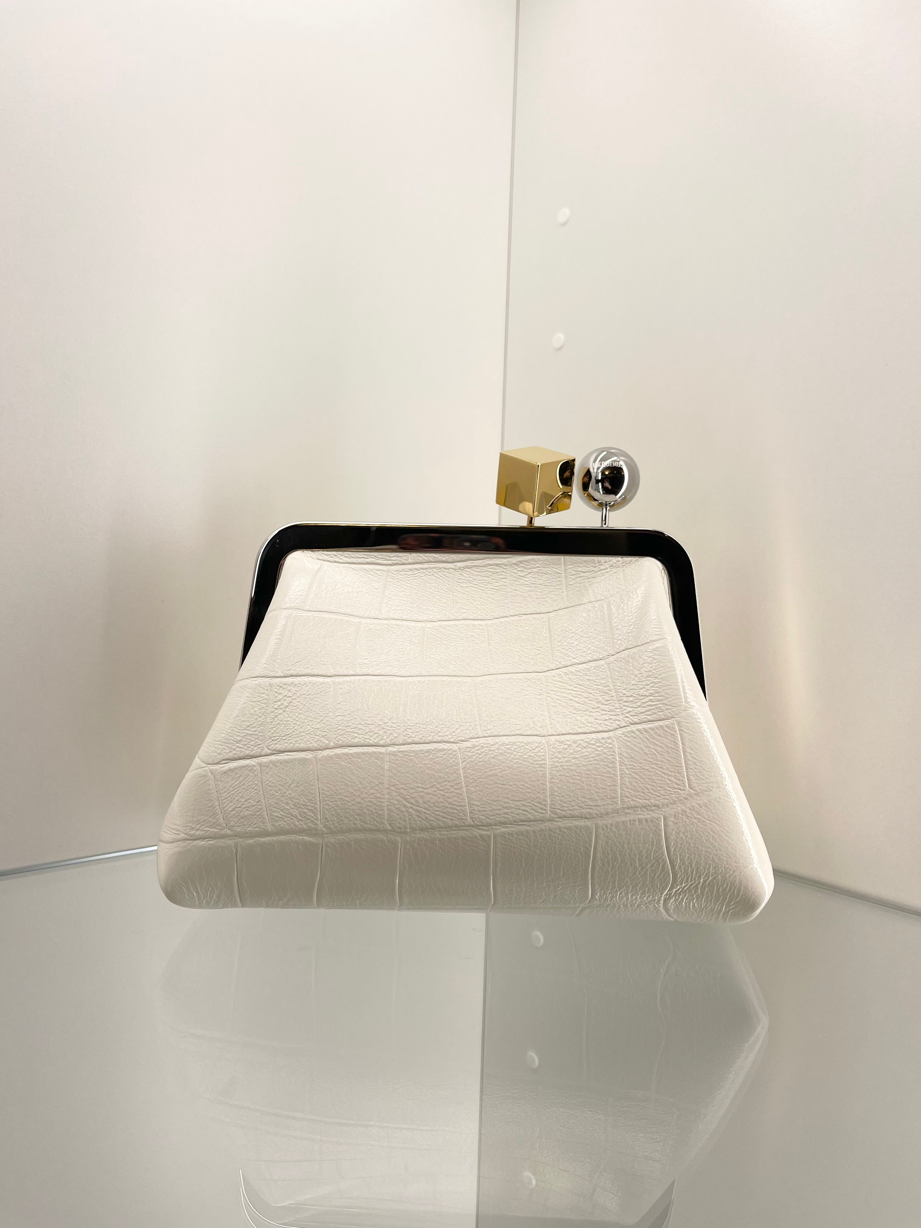 Jacquemus White Lamb Ovis Aries Aries Clutch Bag
