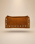 Inez Studded Suede Clutch