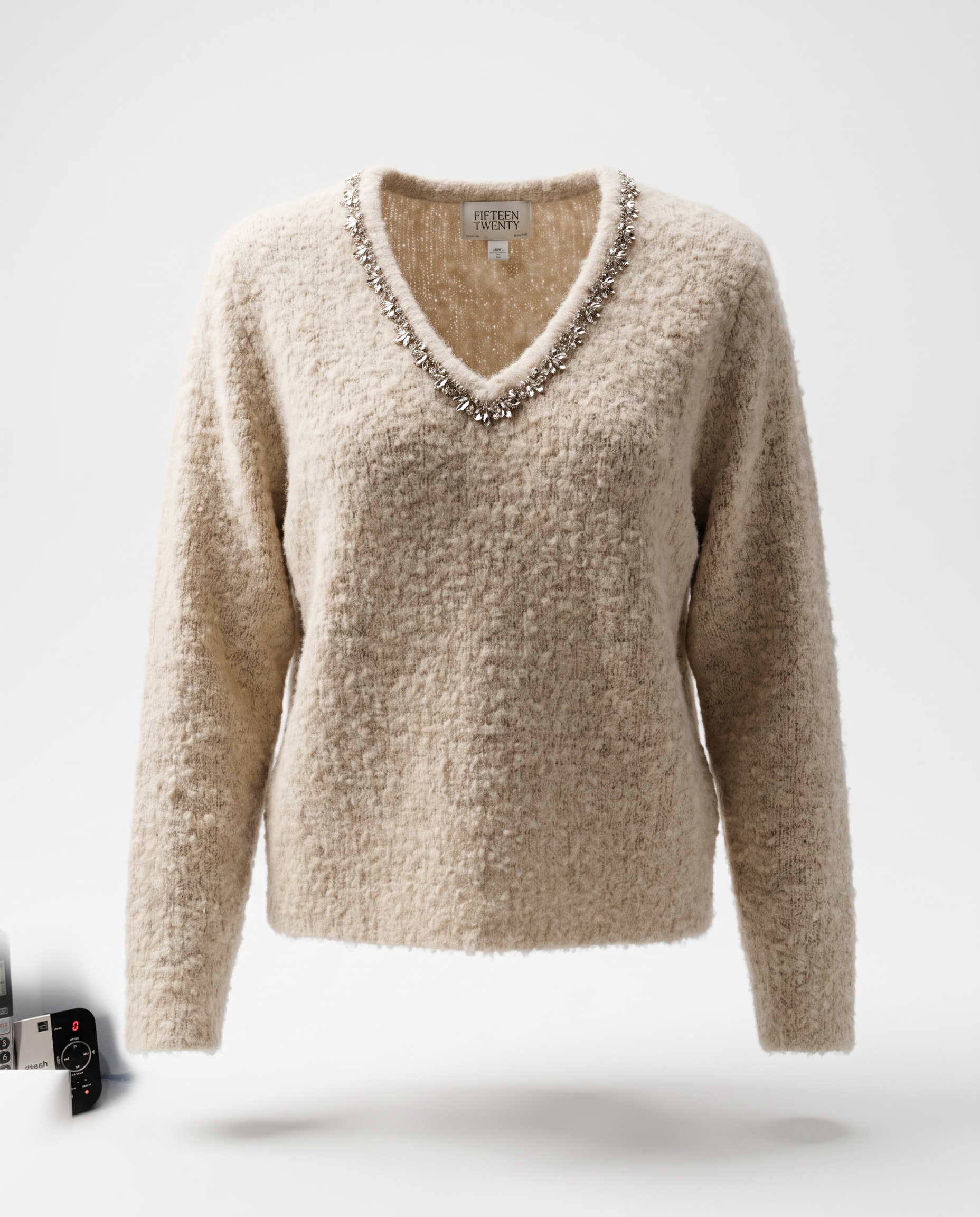 Juliette Embellished V-Neck Sweater