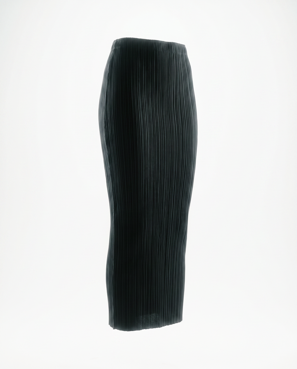 Madison Plisse Side Slit Skirt OS Black