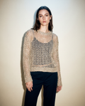 Mira Metallic Knit Top