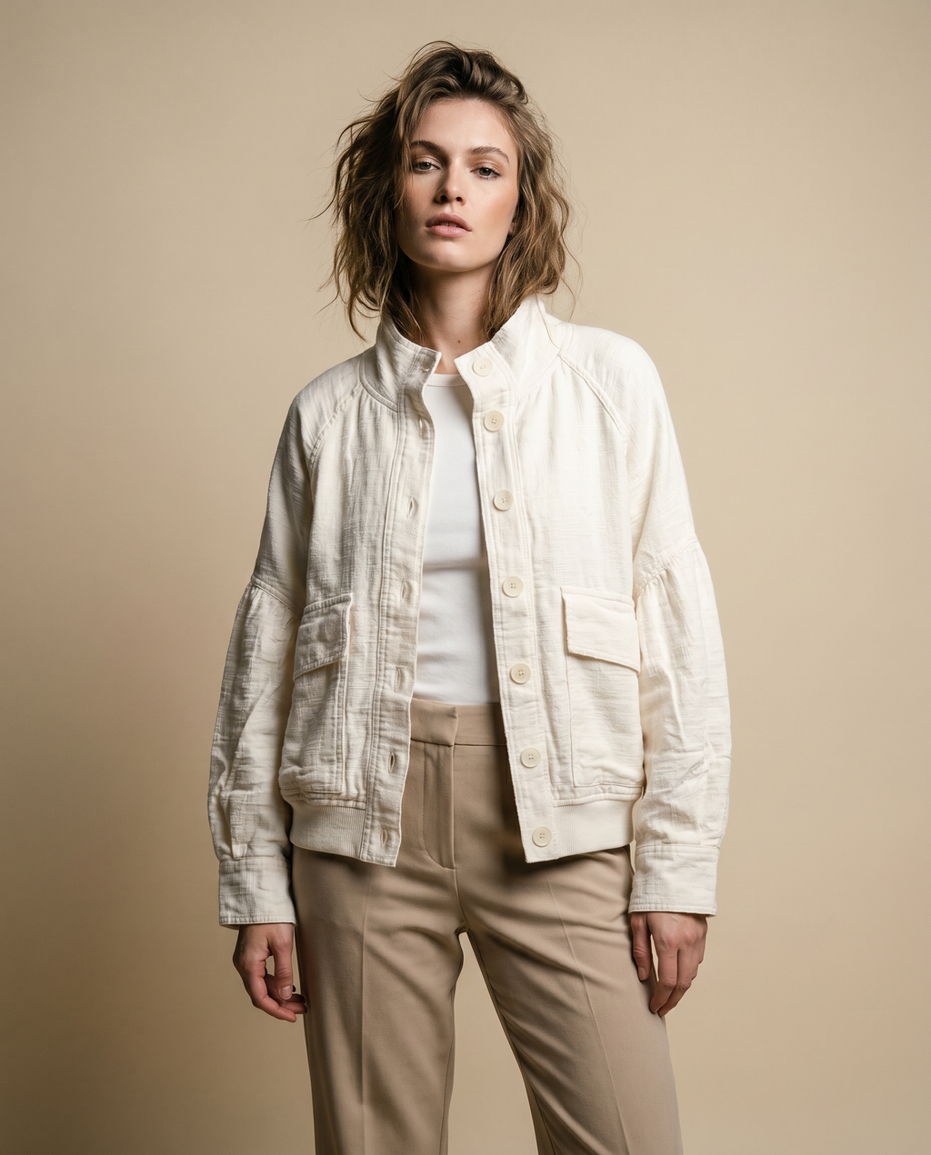 Natalia Linen Utility Jacket