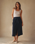 Seren Faux Sarong Skirt, Deep Blue