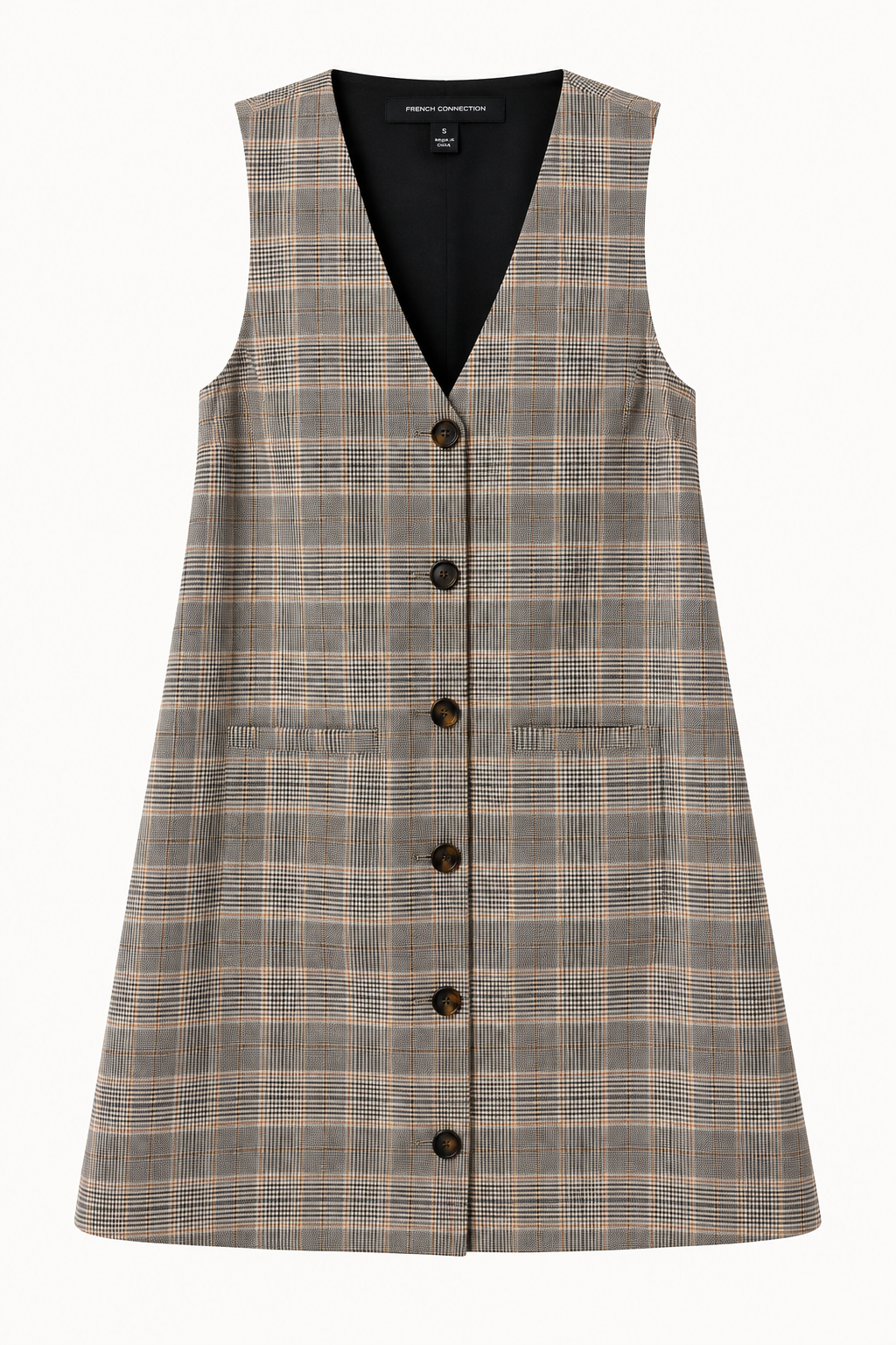 The Collins Plaid Longline Vest