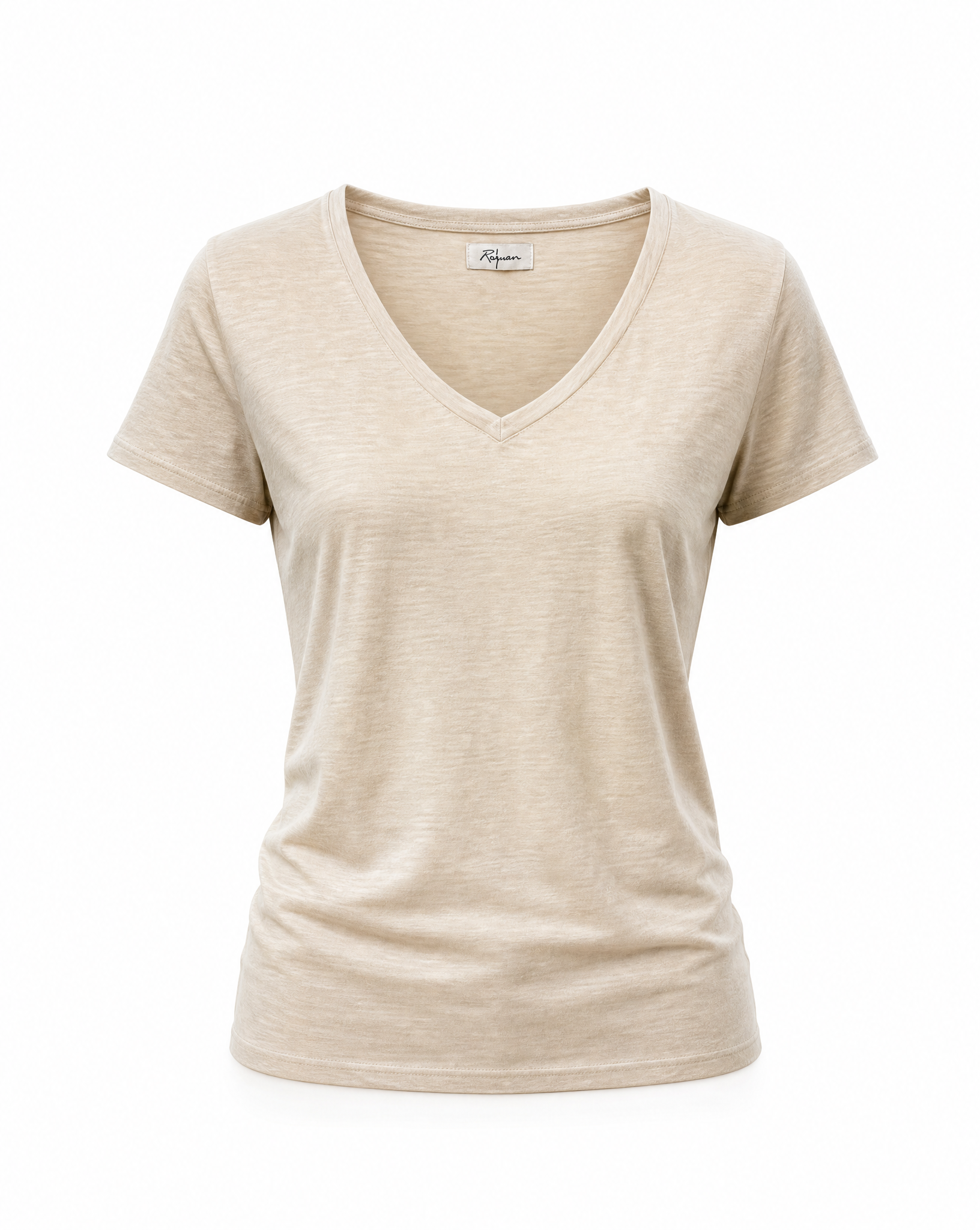 Tyler Deep V Neck Slub TEE