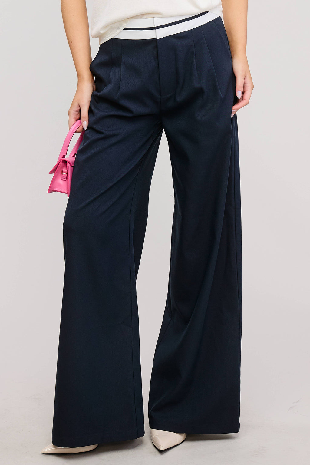 Elodie Contrast Waist Trouser