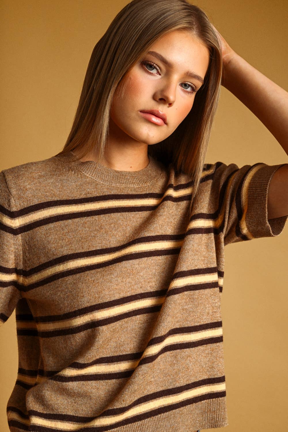 Piper Striped Cashmere Sweater Tee