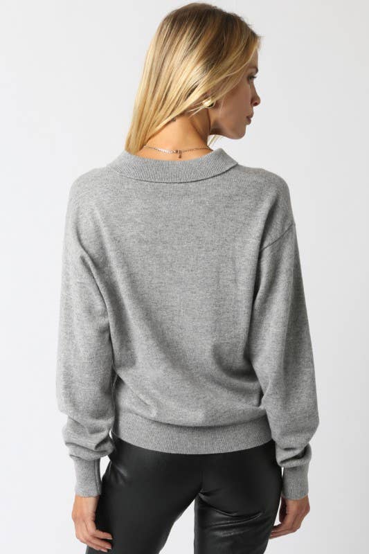 Nancy Long Sleeve Polo Sweater