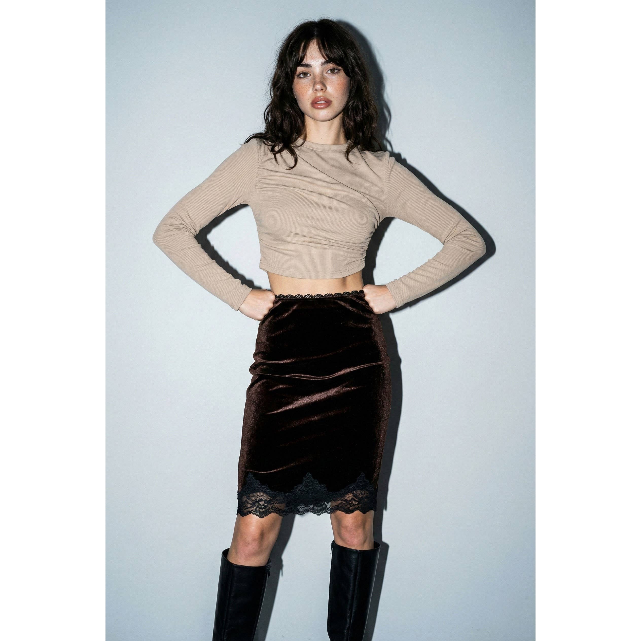 Lorelei Velvet Lace Skirt