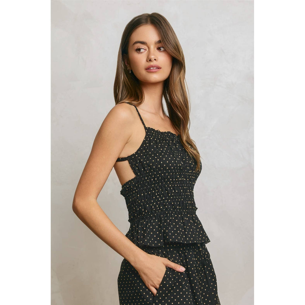 Noelle Smocked Peplum Top