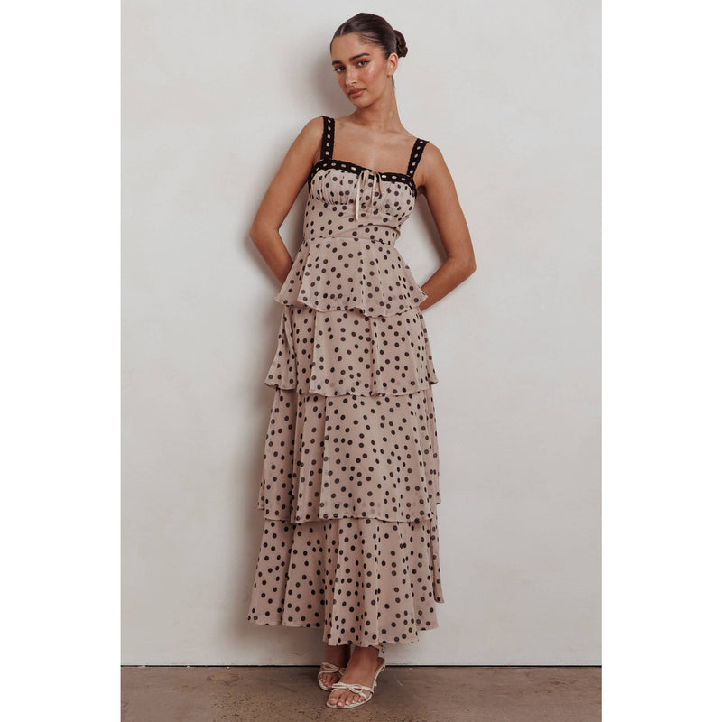 Genevieve Polka Dot Maxi Dress