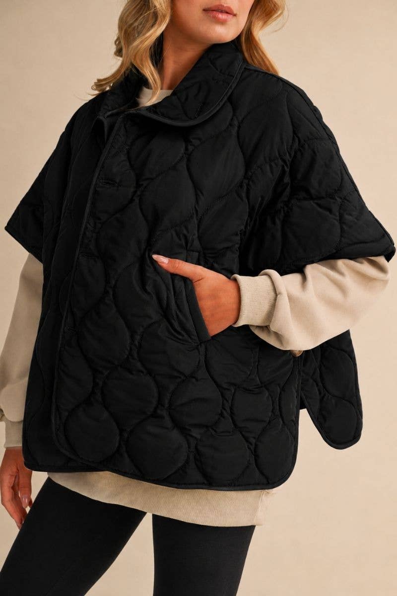 Maeve Quilted Cape Jacket