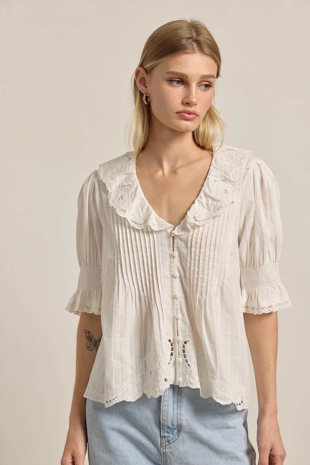 Eloise Lace Collar Blouse