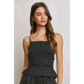 Noelle Smocked Peplum Top