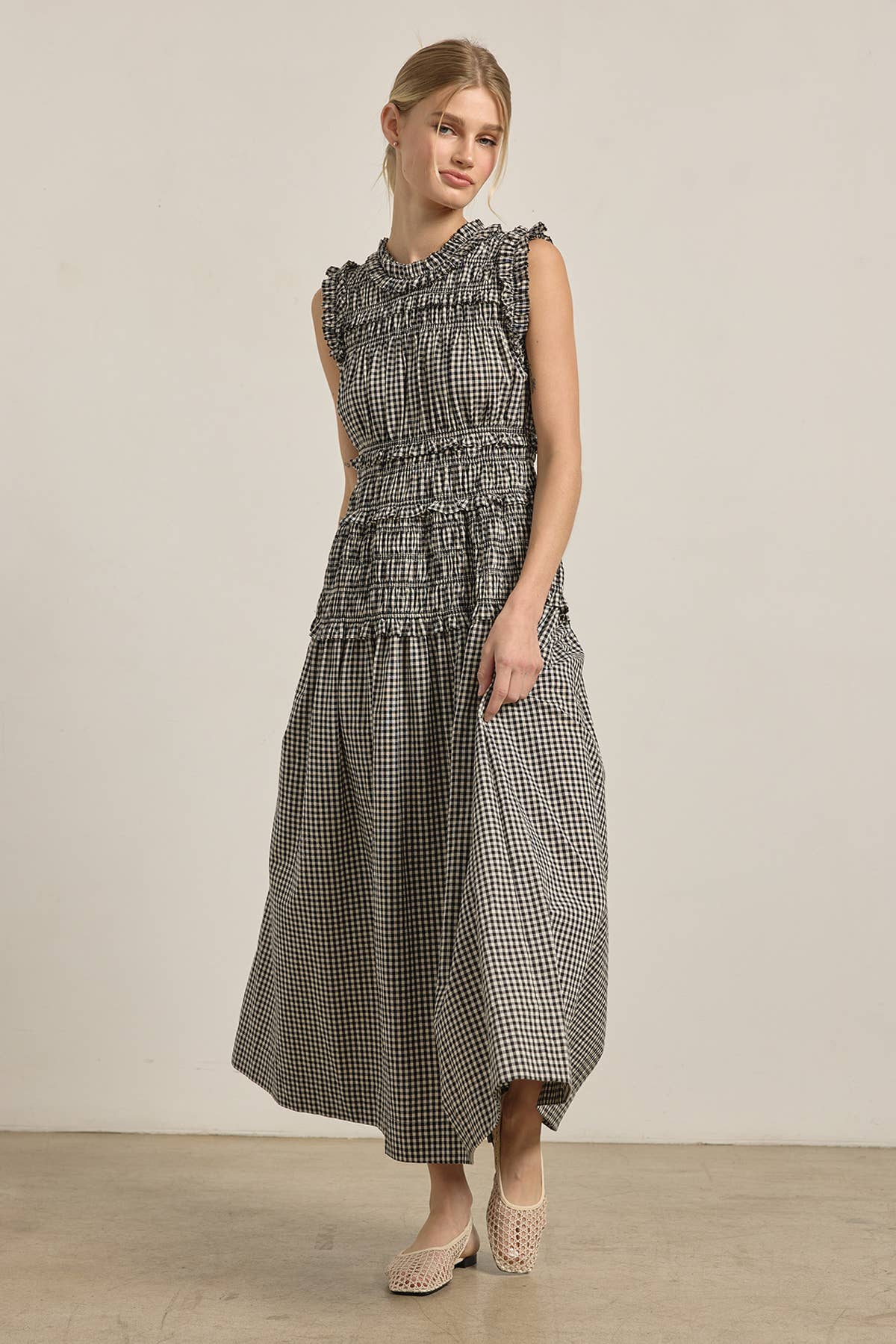 Gemma Gingham Maxi Dress