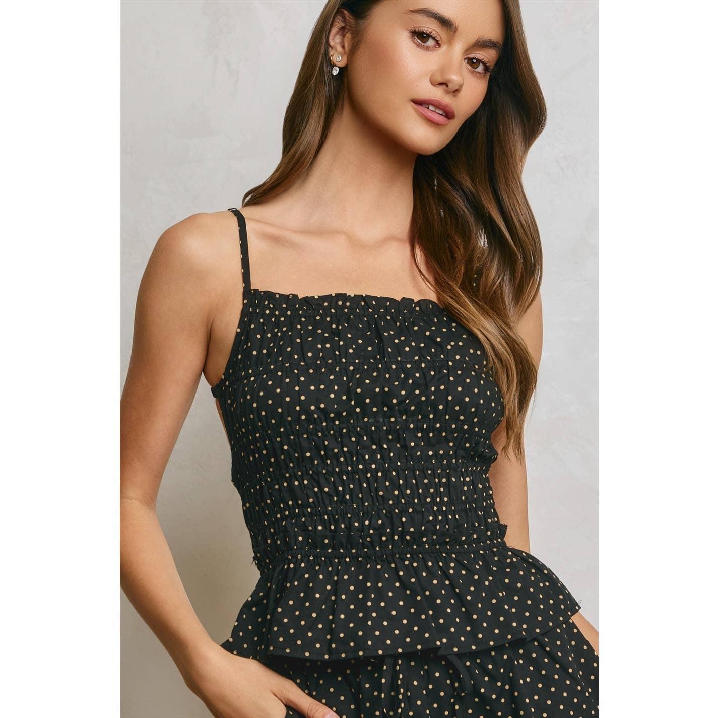 Noelle Smocked Peplum Top
