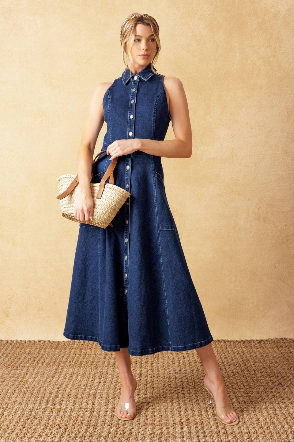 Georgia Denim Midi Dress