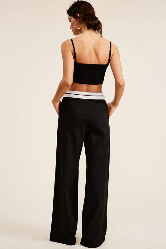 Elodie Contrast Waist Trouser