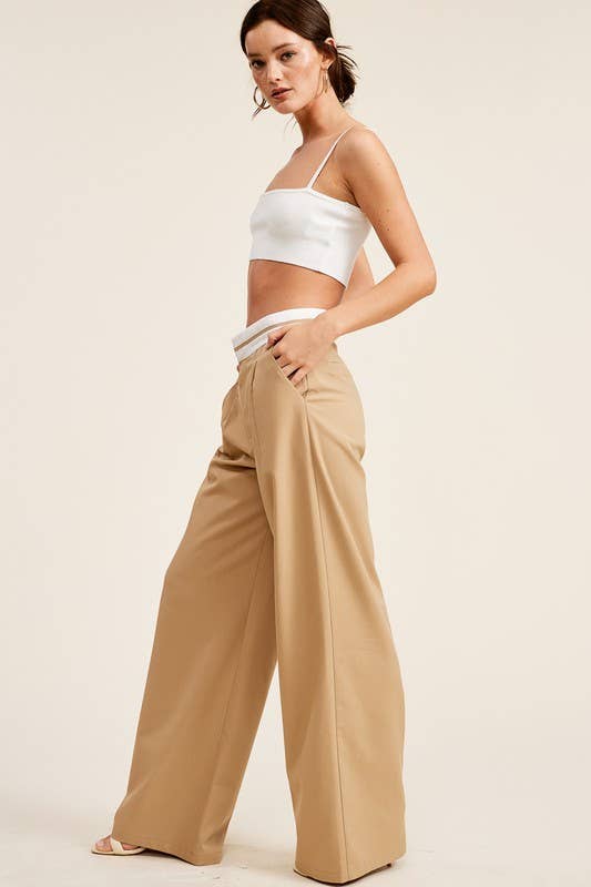 Elodie Contrast Waist Trouser