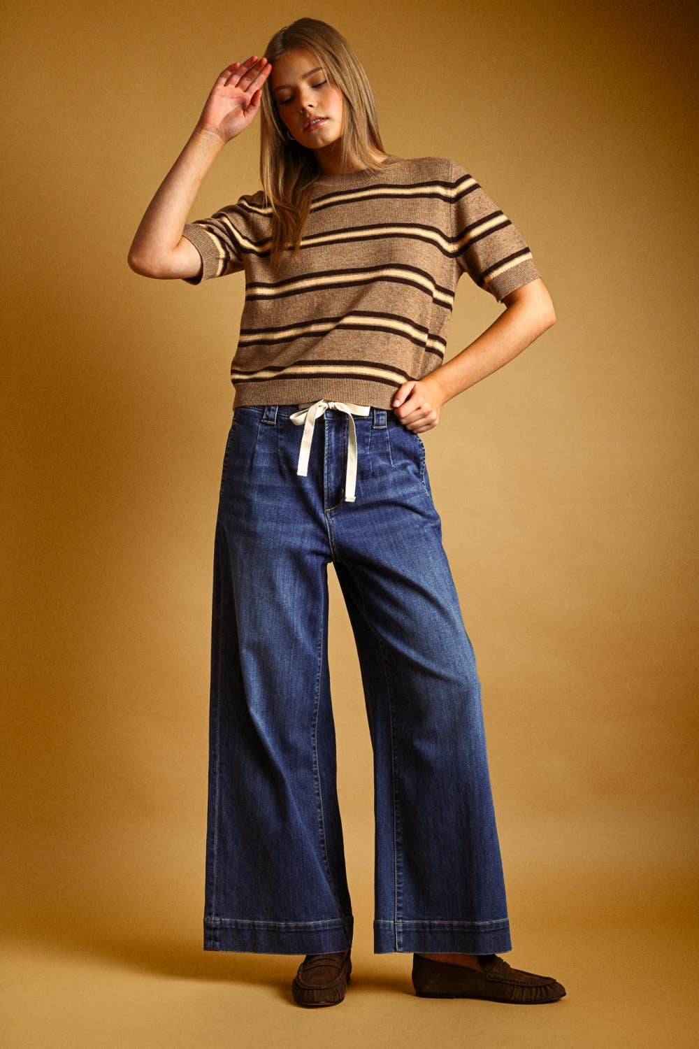 Piper Striped Cashmere Sweater Tee