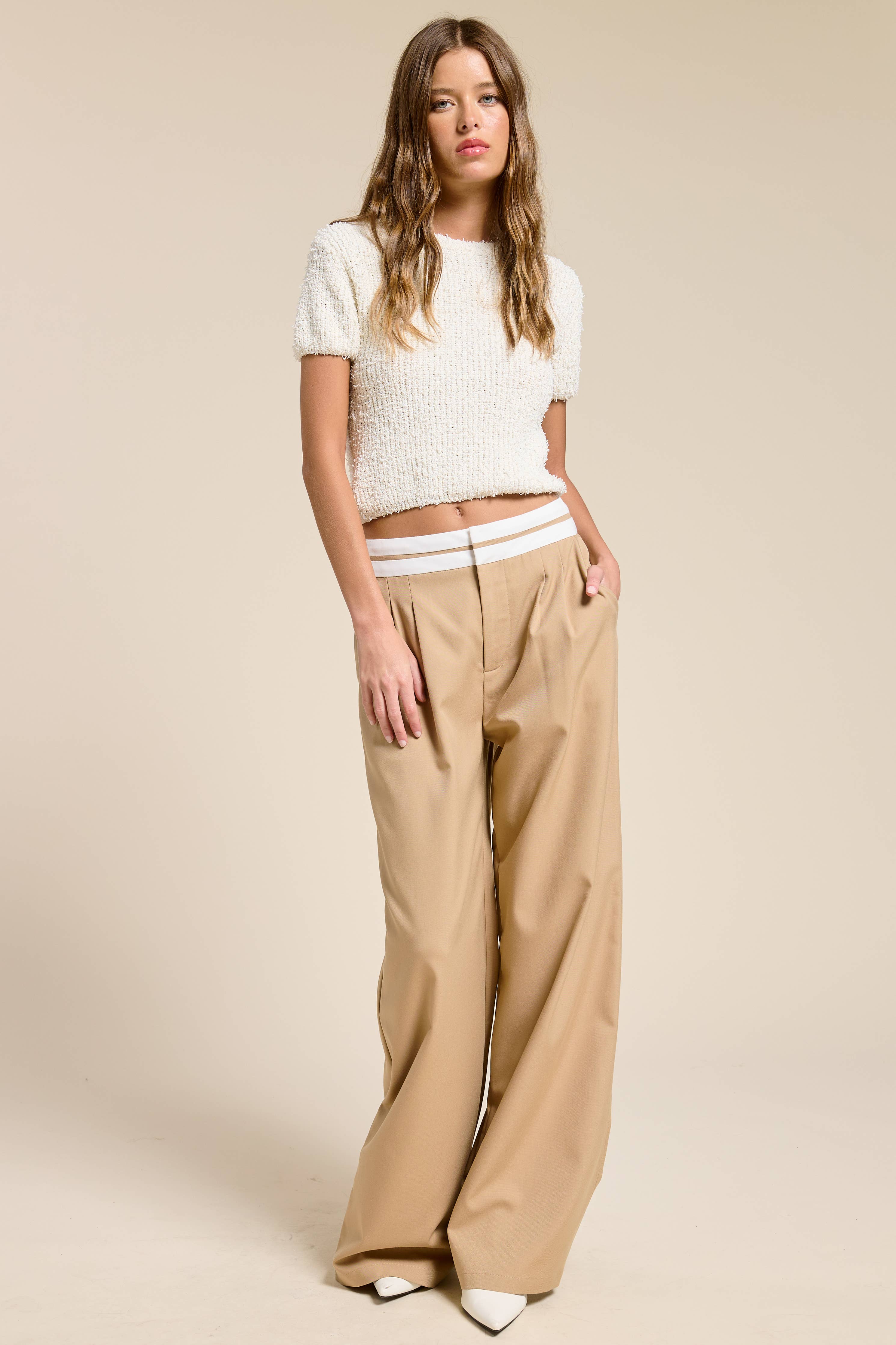 Elodie Contrast Waist Trouser