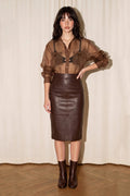 Colette Sheer Organza Blouse