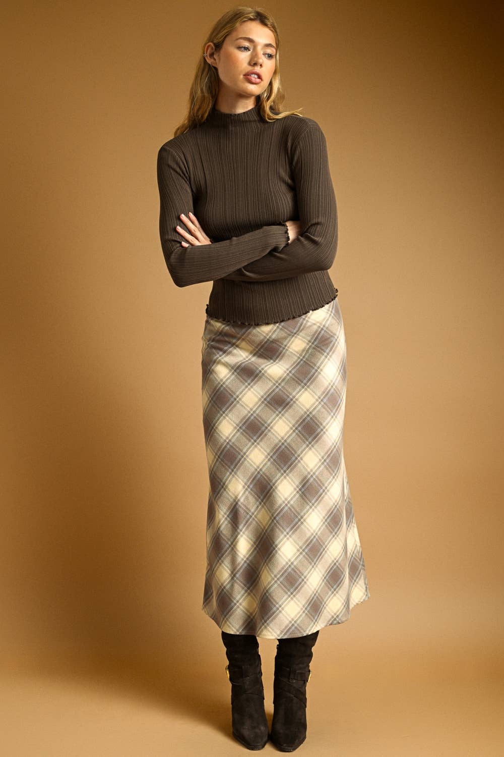 Colette Ribbed Mock Neck Top