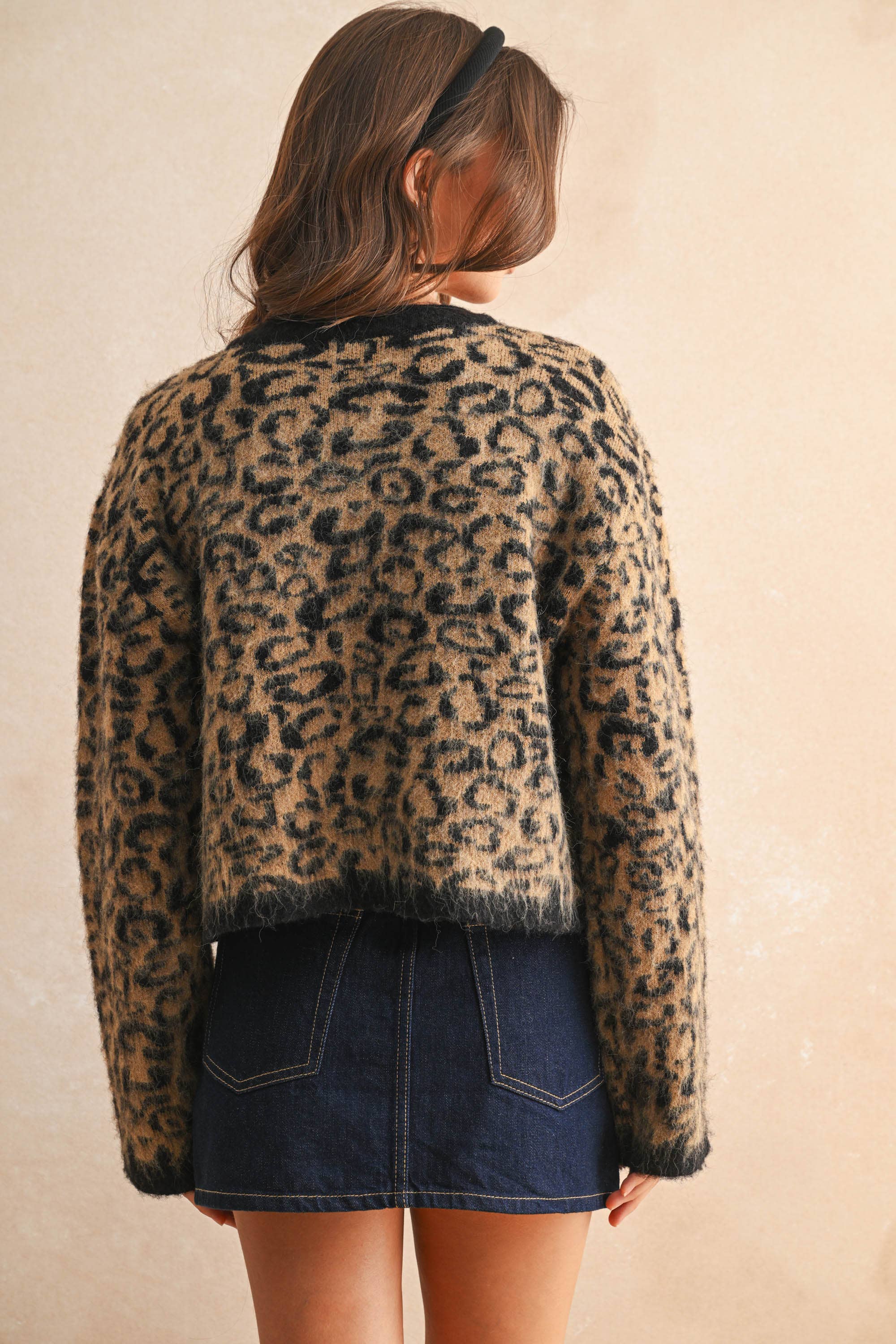 Lucienne Leopard Knit Cardigan