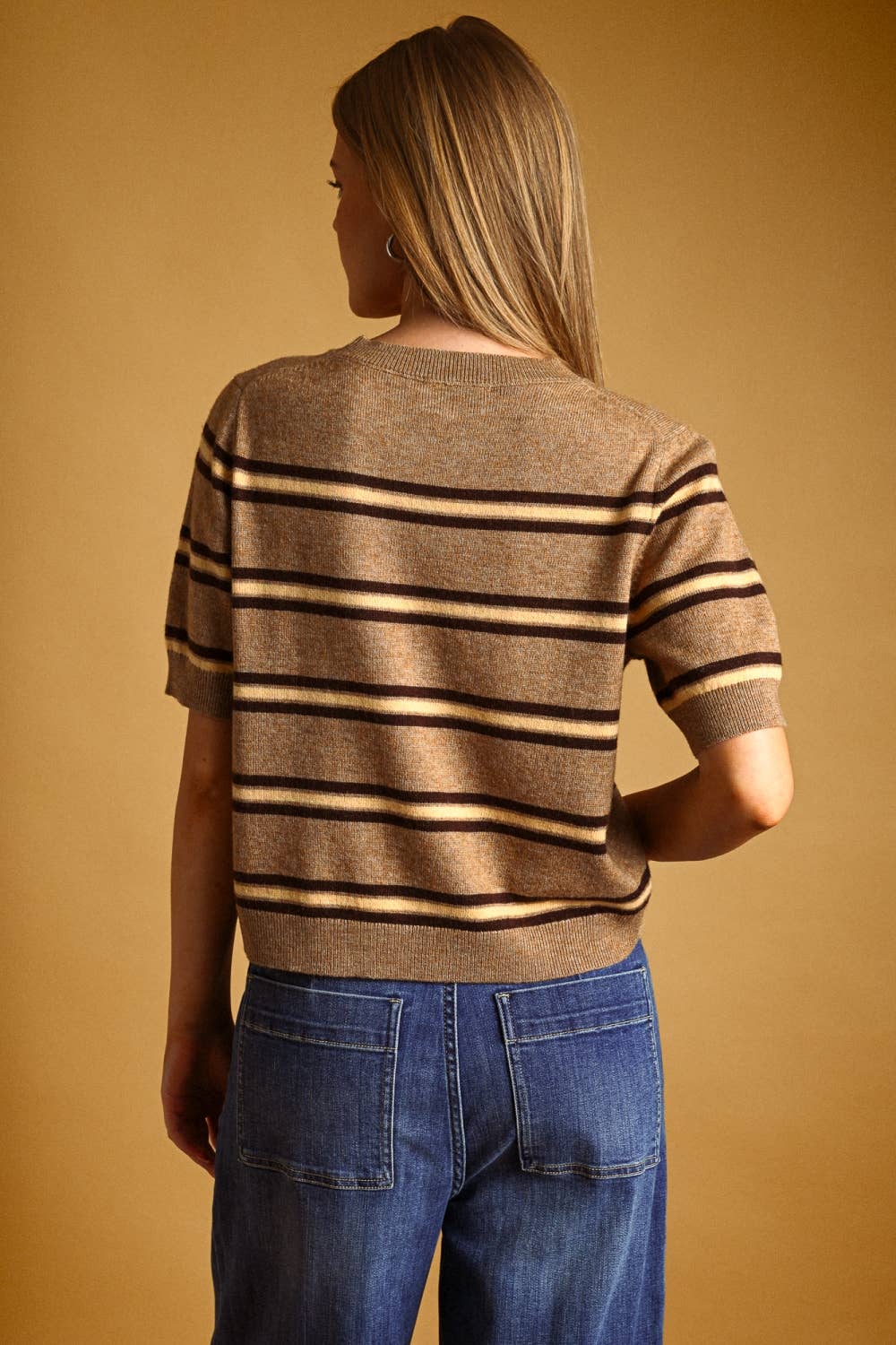 Piper Striped Cashmere Sweater Tee