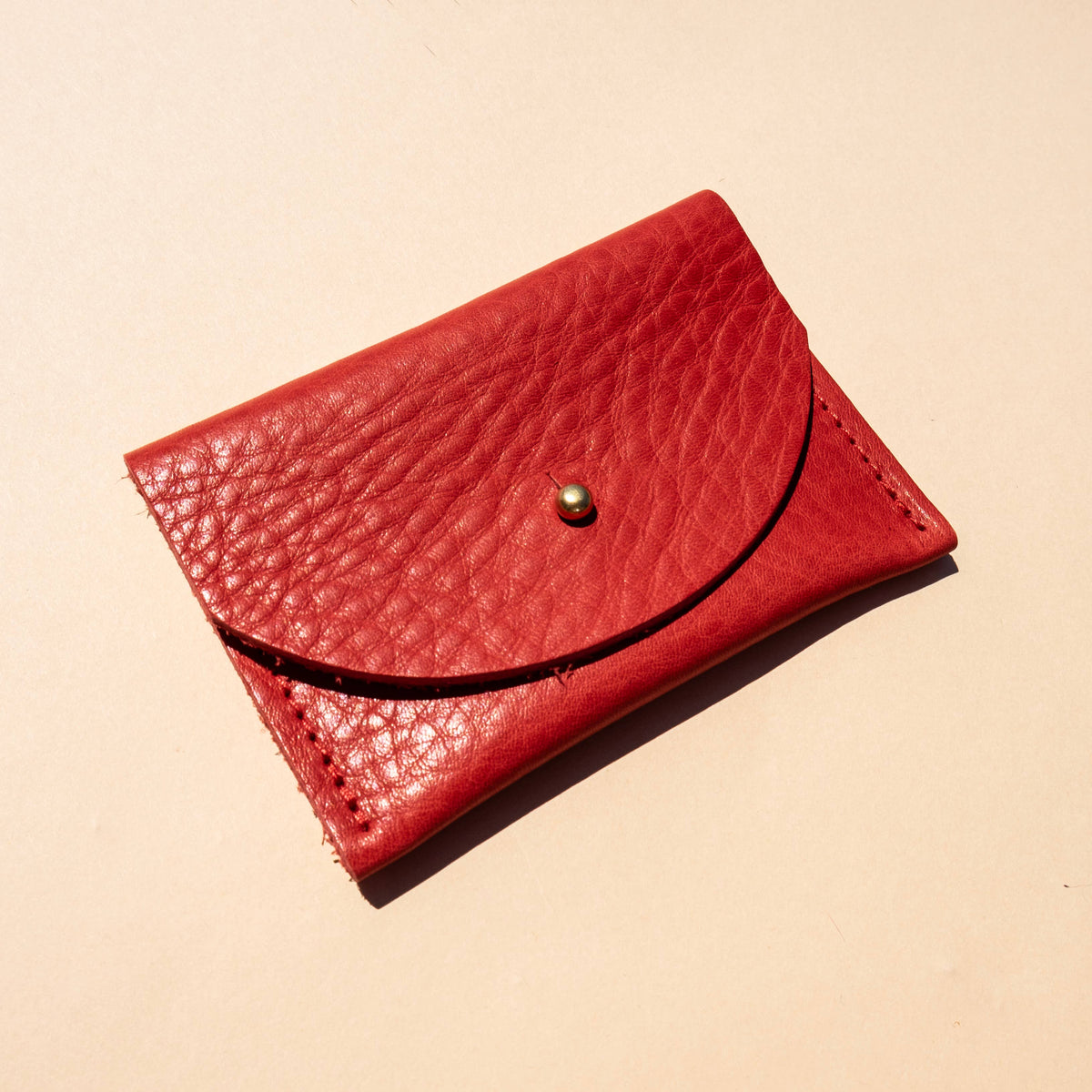 Tessa Leather Cardholder – Tomato