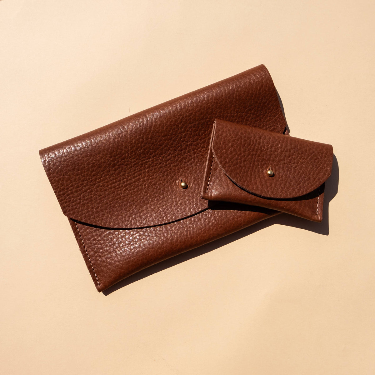 Tessa Leather Cardholder – Chocolate