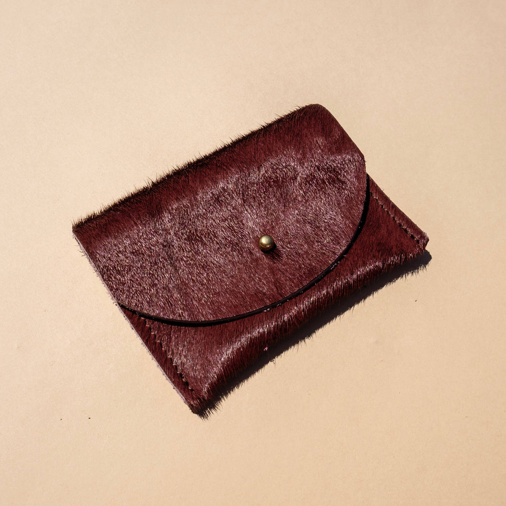 Tessa Hair-on-Hide Cardholder – Plum