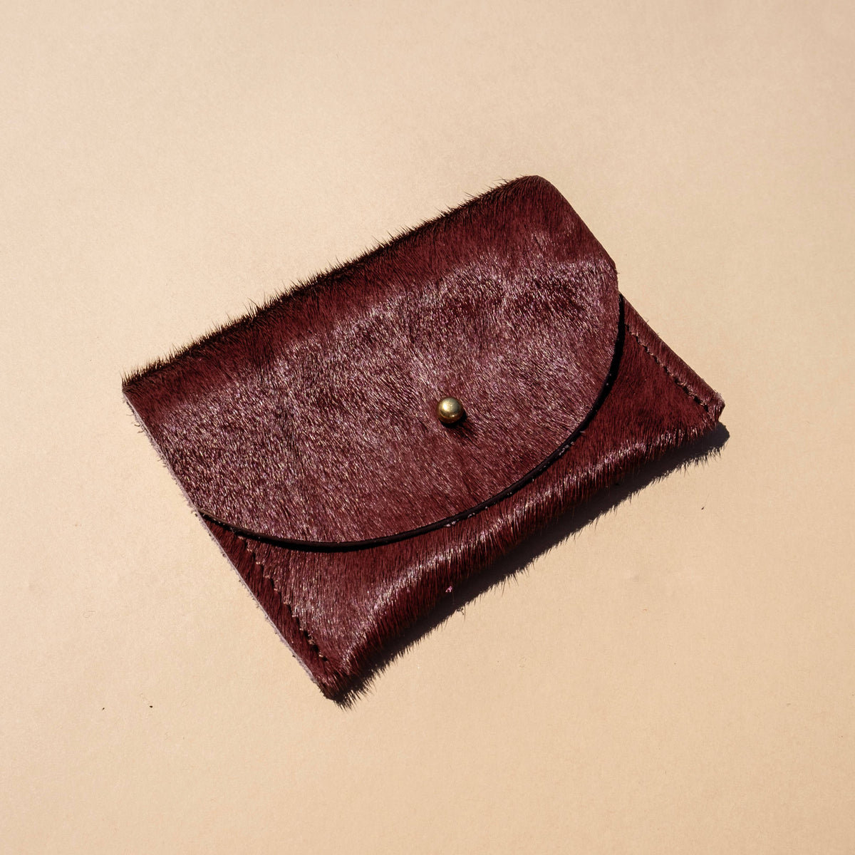 Tessa Hair-on-Hide Cardholder – Plum
