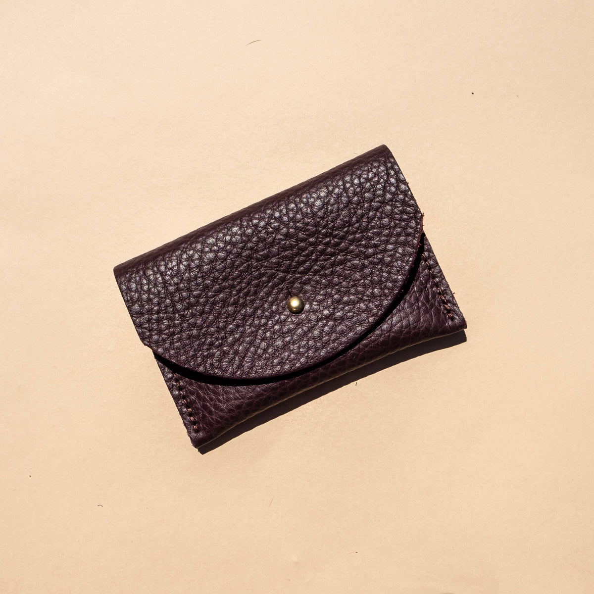 Tessa Leather Cardholder – Plum