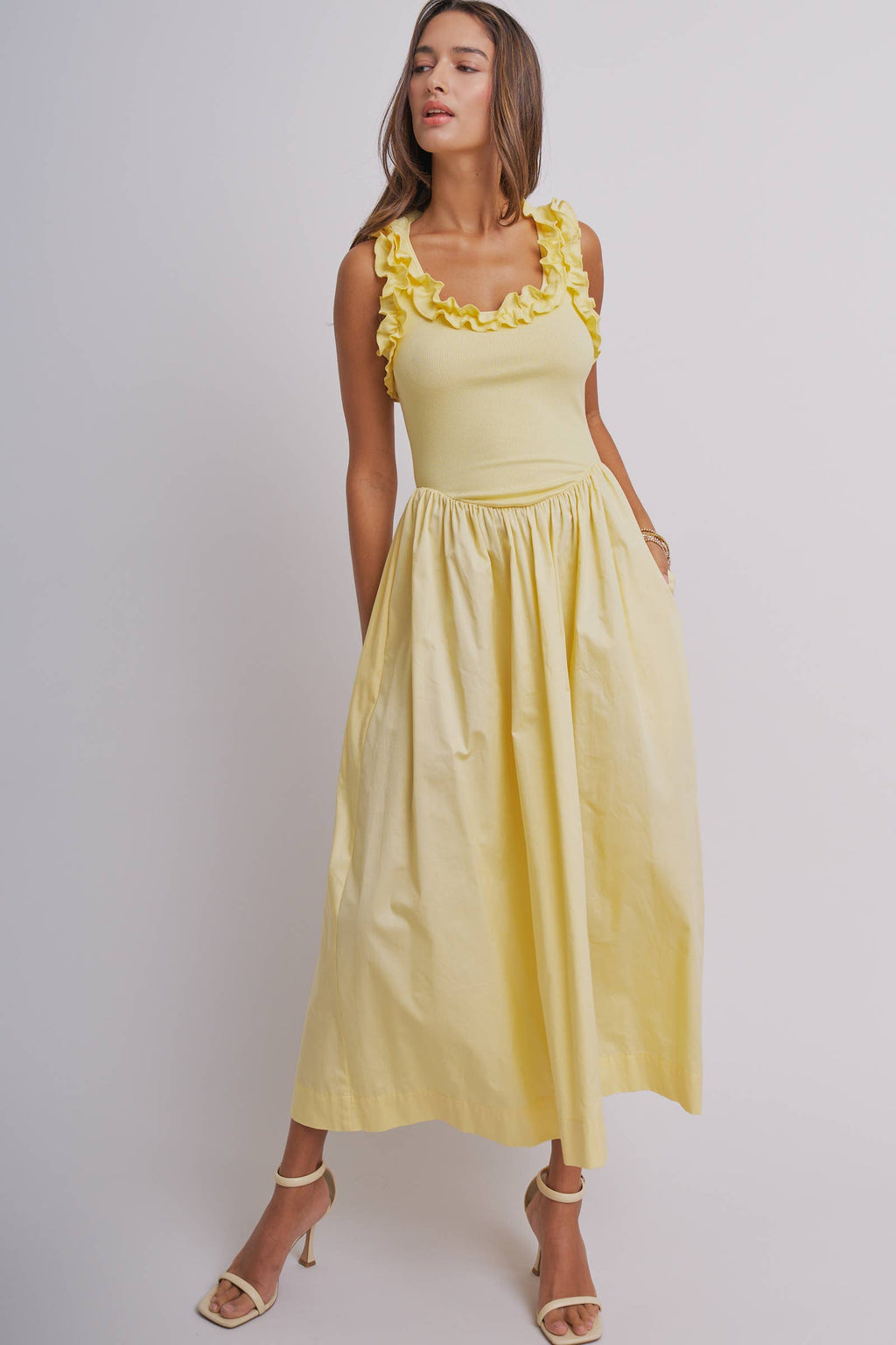 Juliette Ruffle Midi Dress