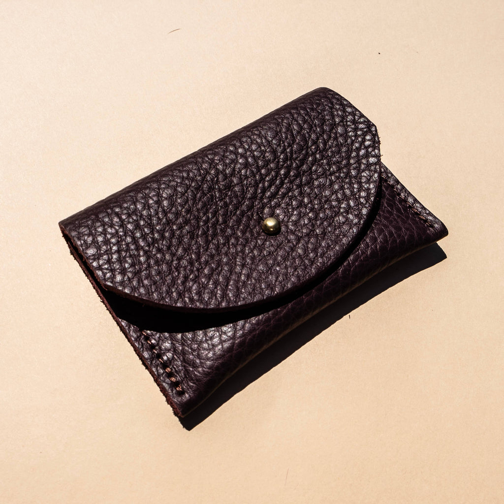 Tessa Leather Cardholder – Plum