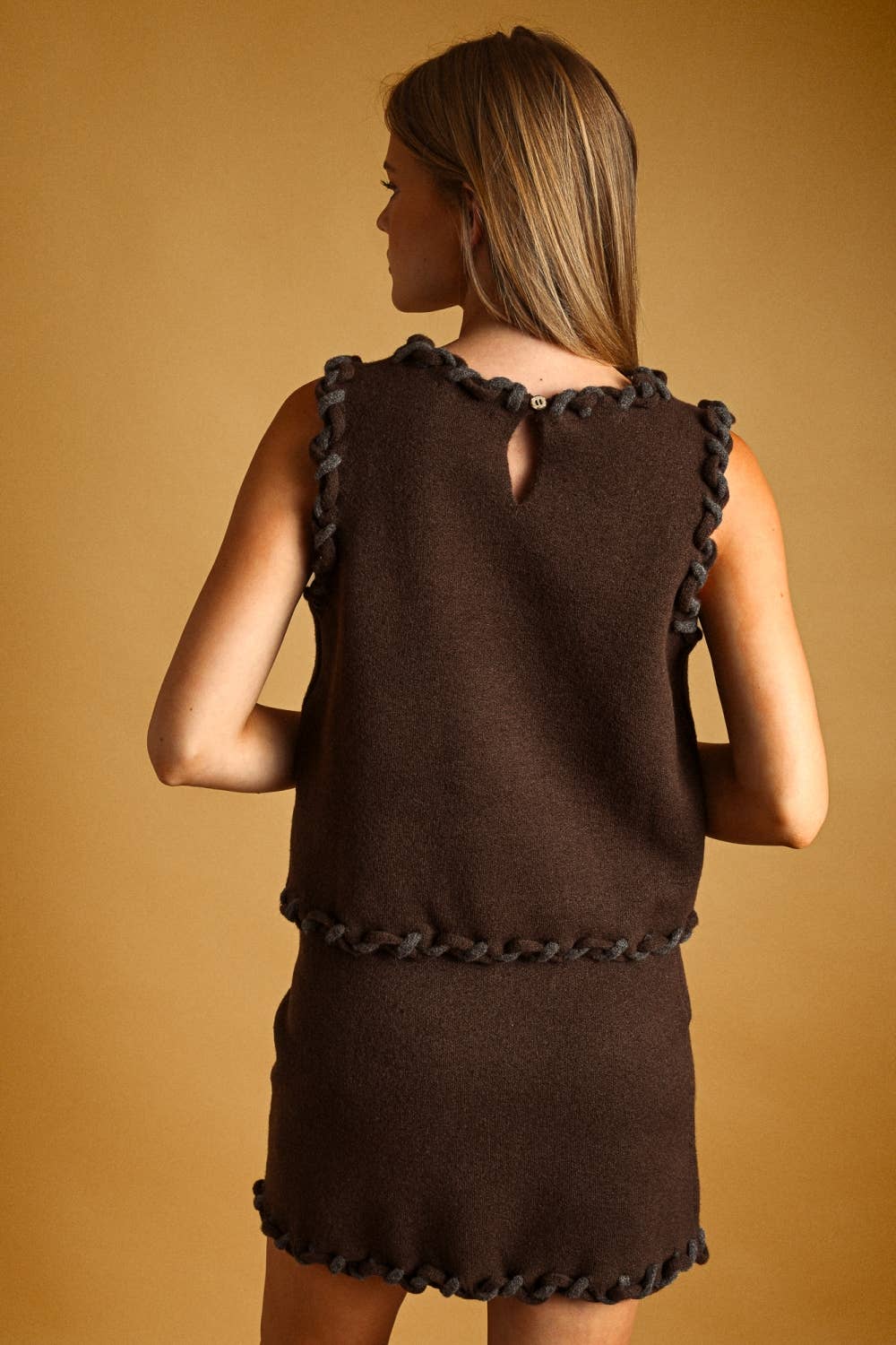 Adeline Braided Knit Top
