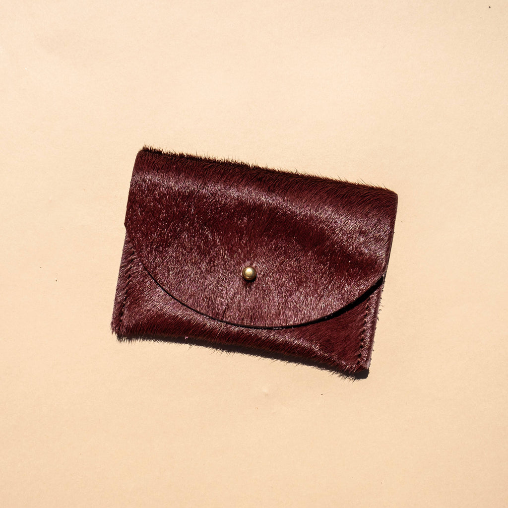 Tessa Hair-on-Hide Cardholder – Plum