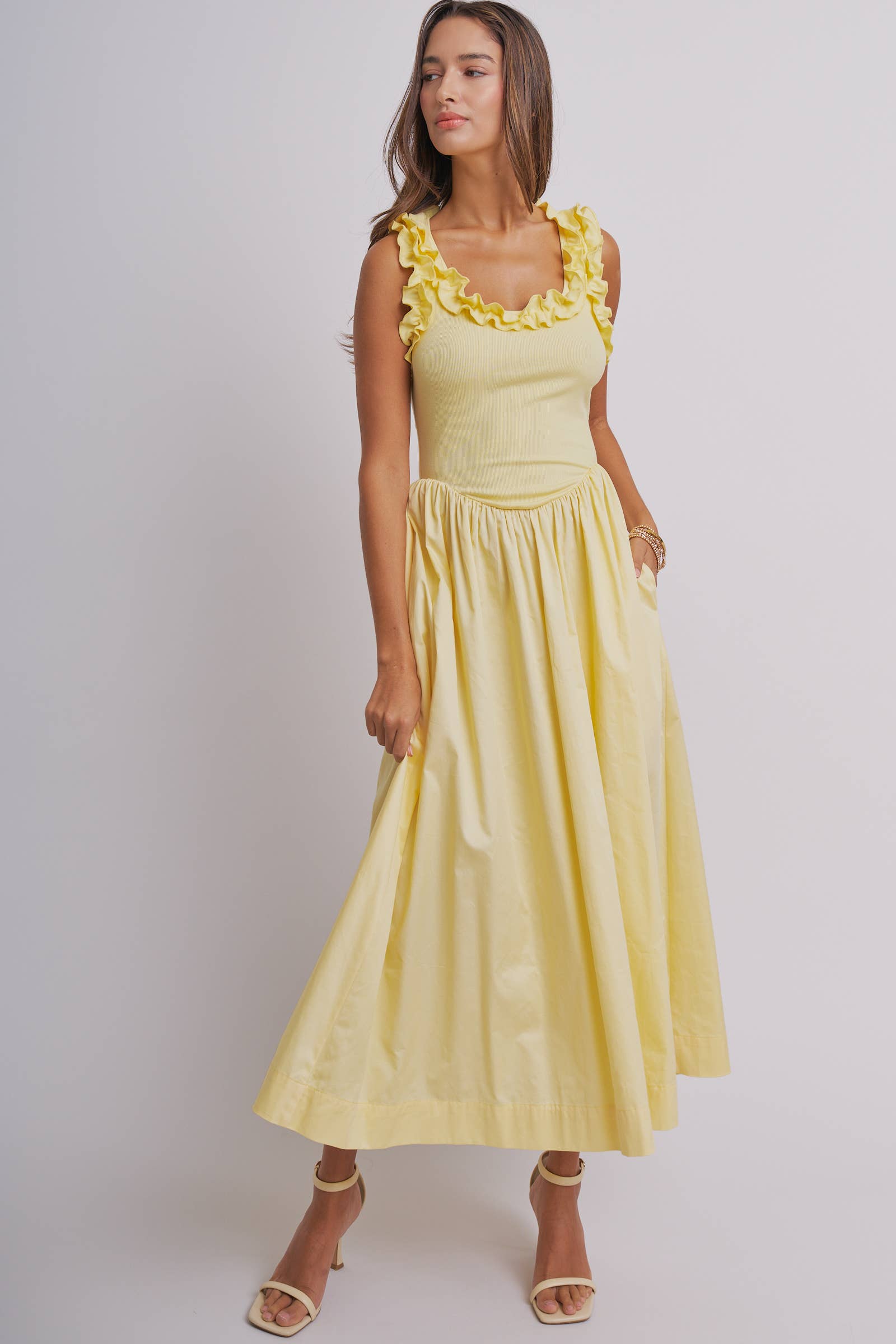 Juliette Ruffle Midi Dress